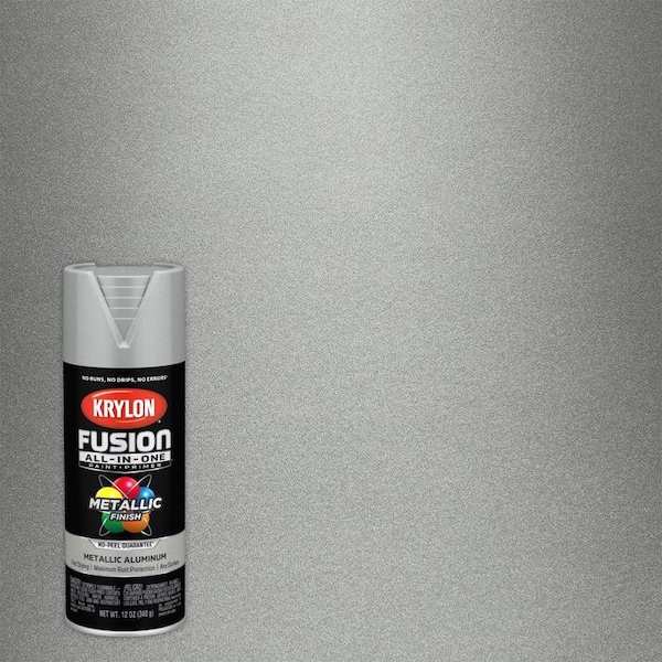 Short Cuts Krylon Fusion All-In-One Metallic Aluminum Paint+Primer Spray Paint 12 oz K02766007 - main